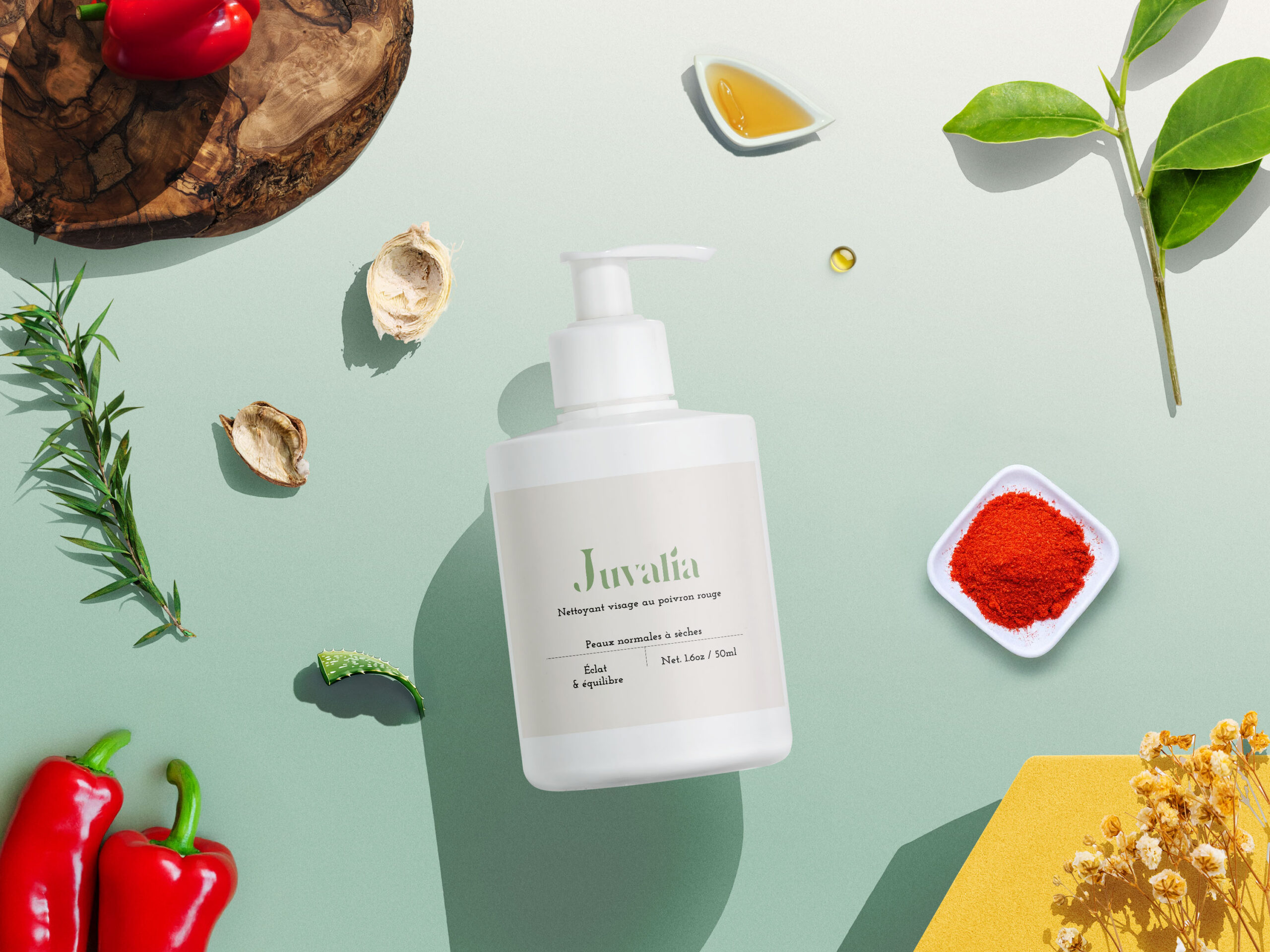 Nettoyant visage au poivron rouge