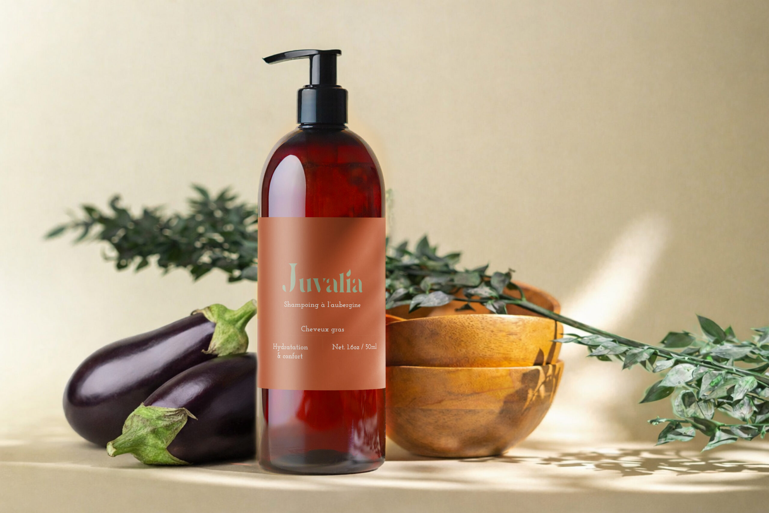 Shampoing à l'aubergine